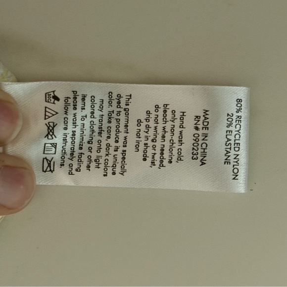 PacSun Kids XL Swimsuit Yellow Blue Floral Crossback - Picture 8 of 8